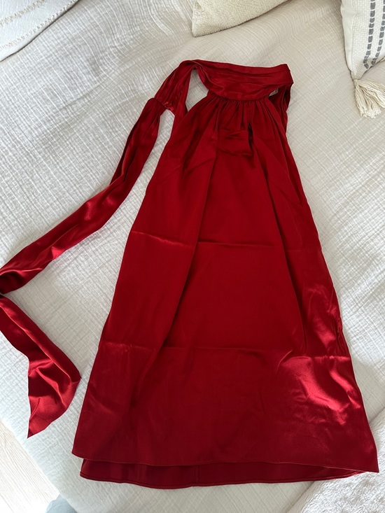 Ramy Brook Tops - Ramy Brook Red Satin Halter Top